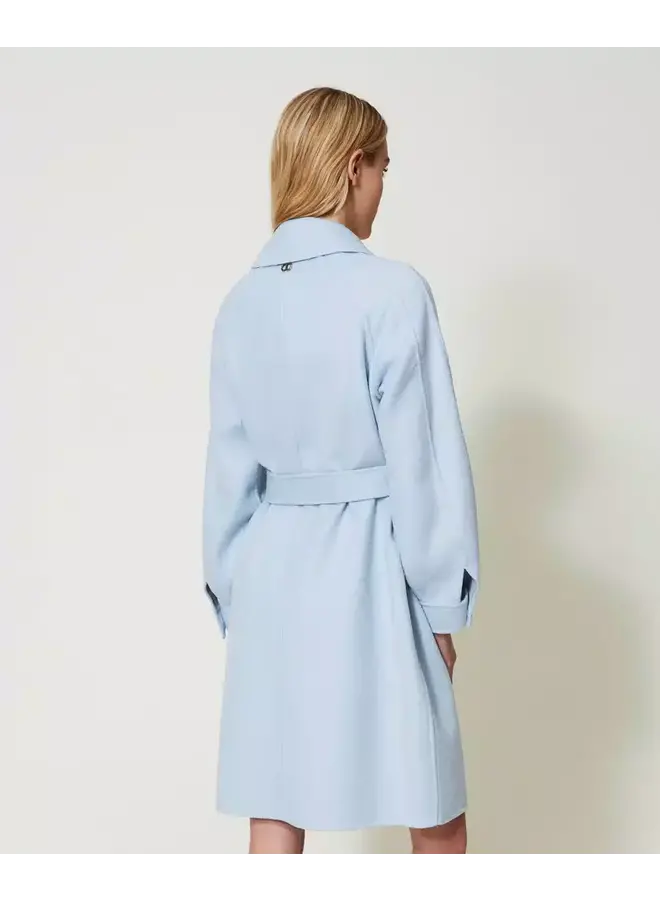 Coat blue tear