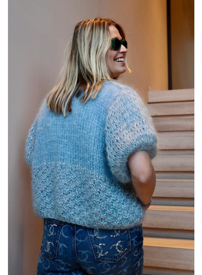 Lottie Knit Light Blue Silver