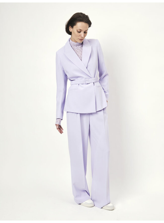 Mémoire Belted Blazer iced lilac