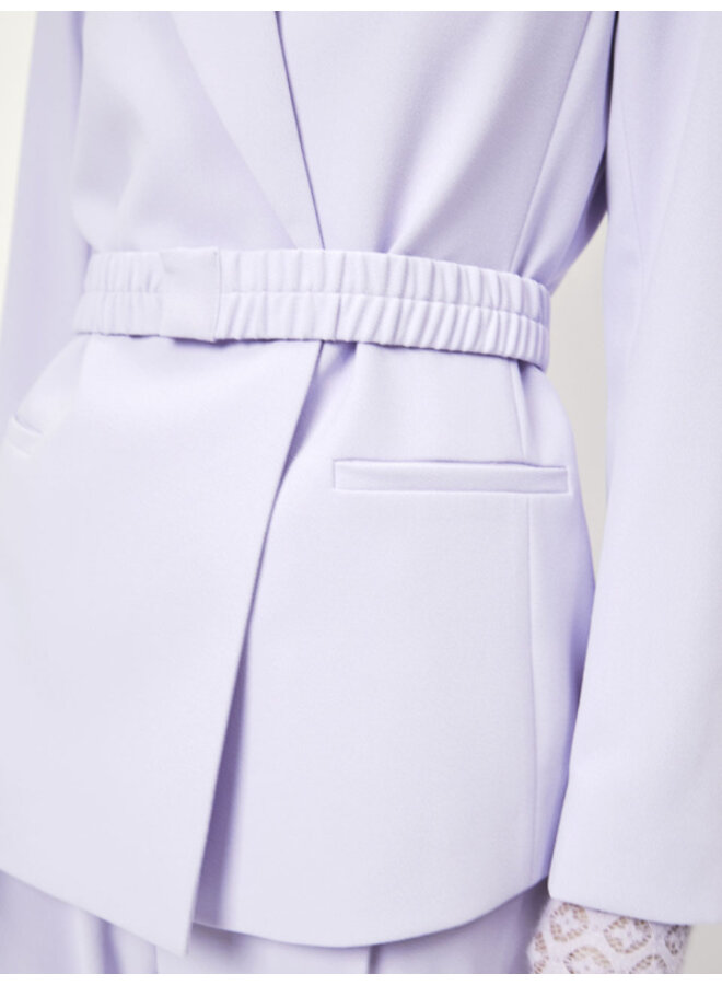 Mémoire Belted Blazer iced lilac