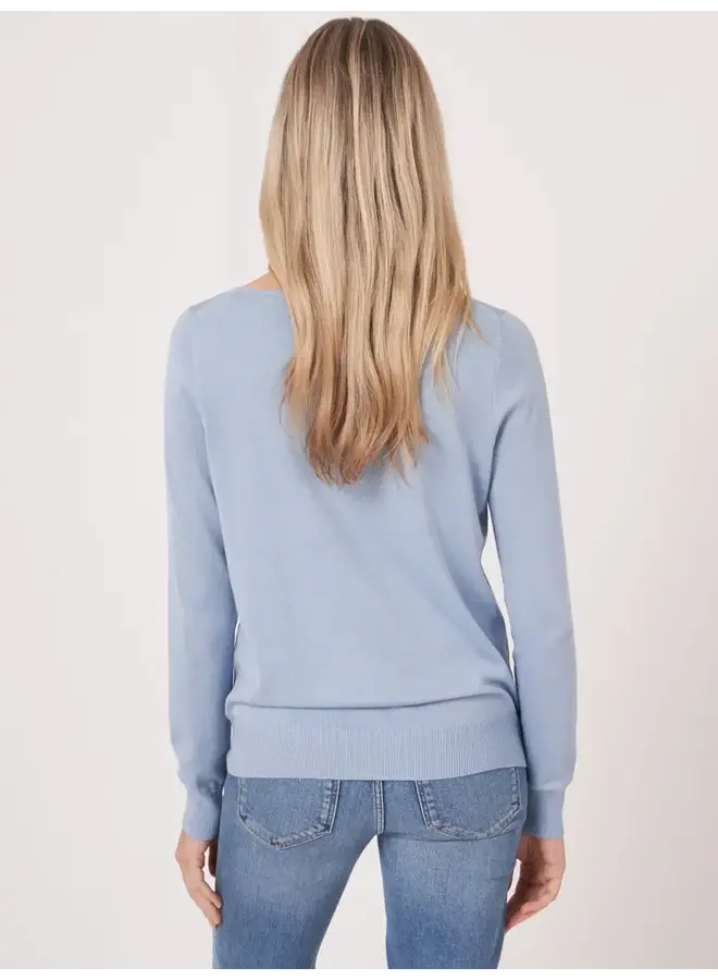 Sweater Cotton/Viscose light blue