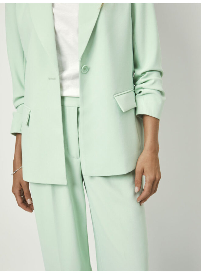 Daya Cropped Sleeve Blazer pistachio