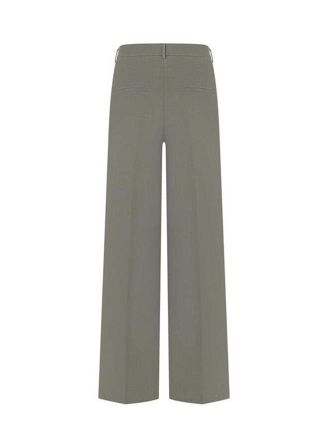 Mira Pleat linen khaki