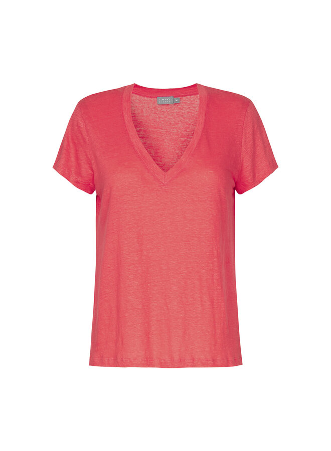 Linnen shirt coral