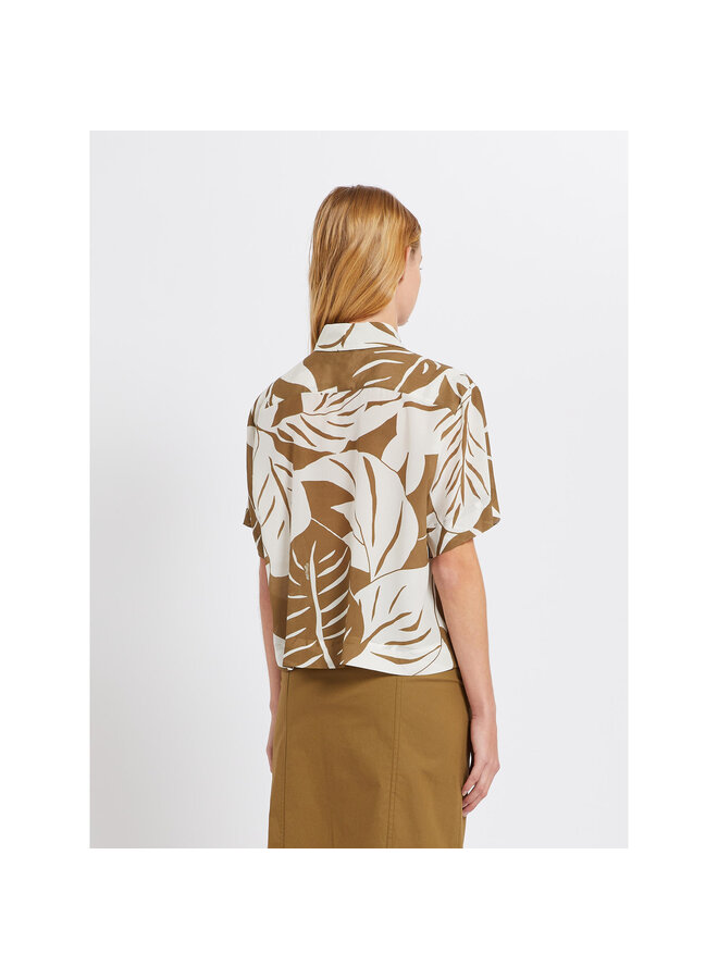 Blouse AUTOCAR Olive Leaves Print