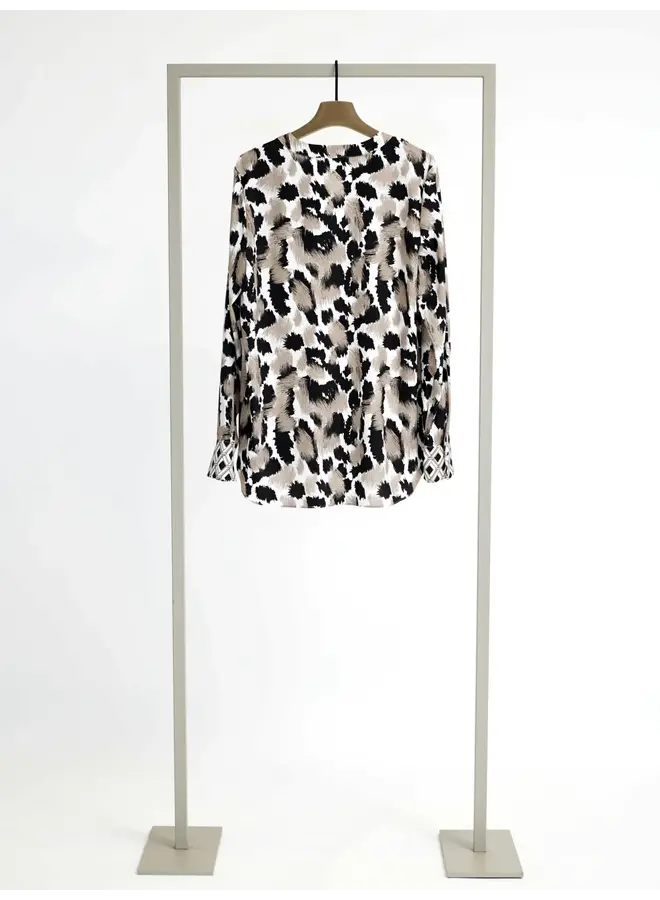 Bluse black beige