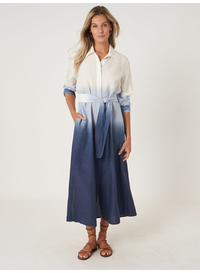 Dress Tencel/Linnen marine/sky