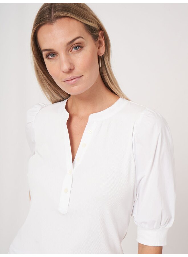 Shirt Knoopjes Viscose white