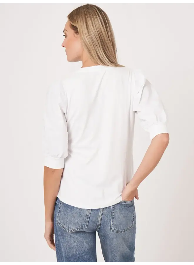 Shirt Knoopjes Viscose white