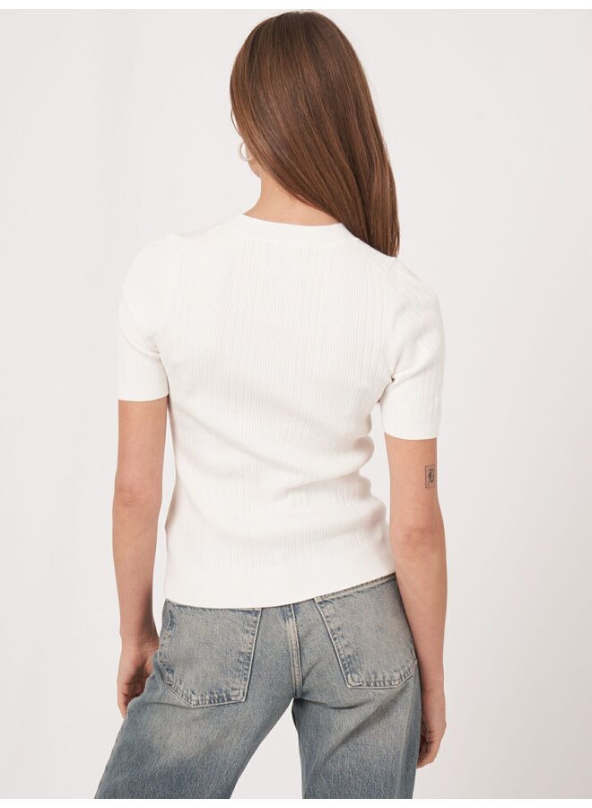 Sweater Short Sleeve Viscose white