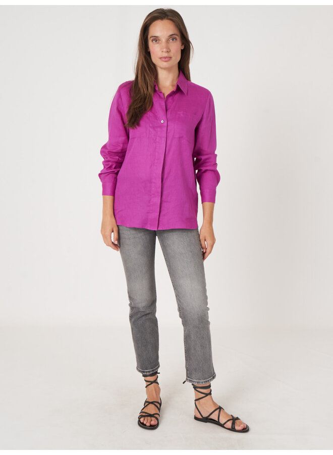 Blouse Linnen orchid