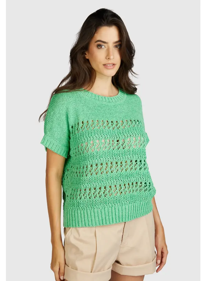 Top Knit Green Beach green