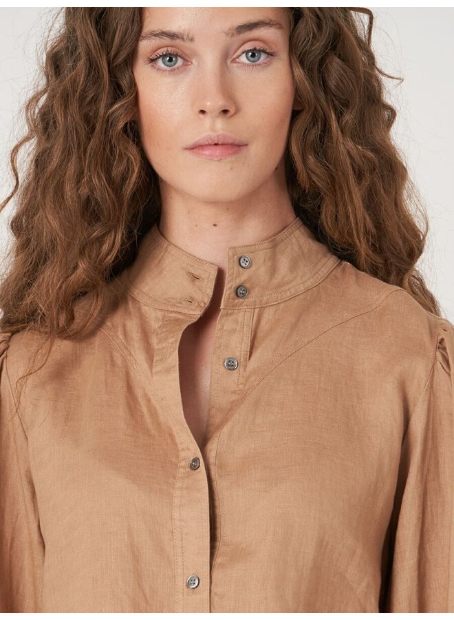 Blouse Linnen mocca