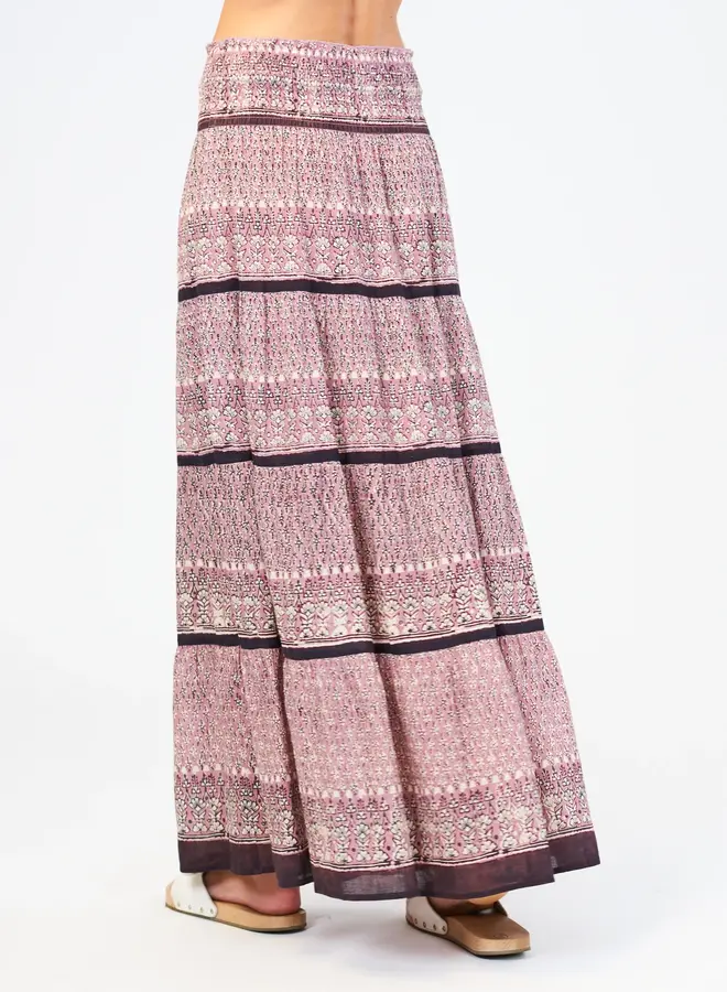 Mari Print Maxi Skirt lilac