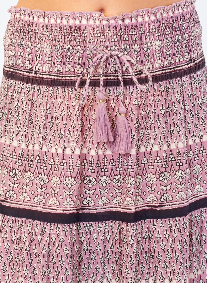 Mari Print Maxi Skirt lilac