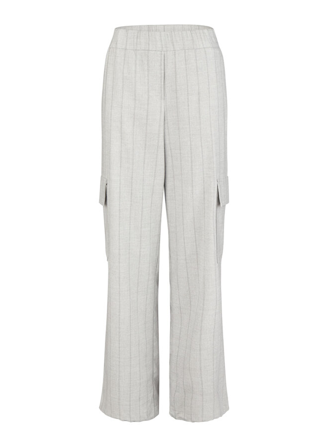 Pants silver grey melange varied