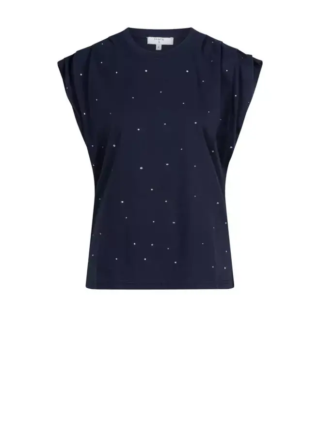 Idety Rhinestone Tee nocturnal blue