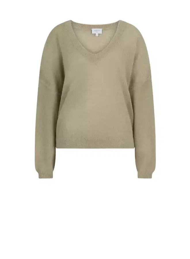 Ulan V-Neck Sweater swamp green