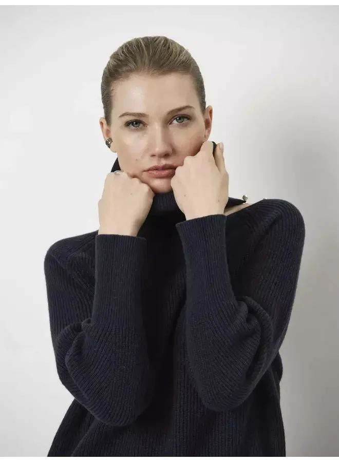 Verley Pearl Rib Sweater nocturnal blue