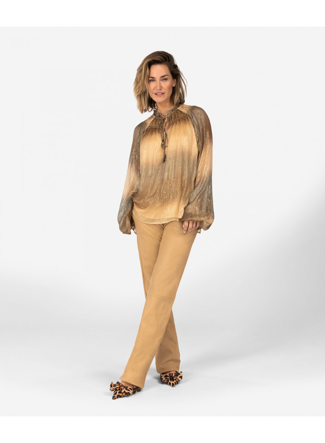 Top TYVA LUREX neutral ombre print