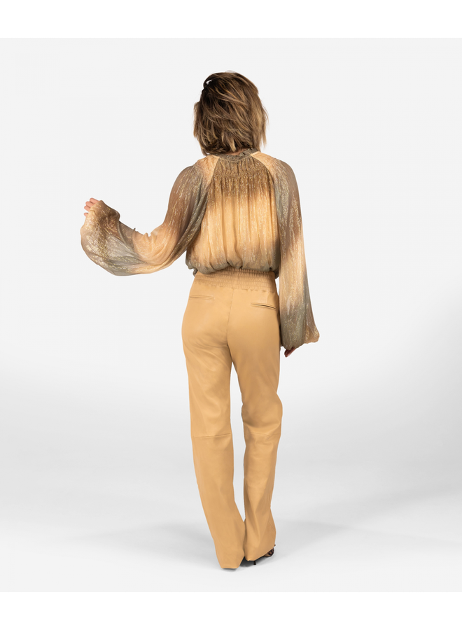 Top TYVA LUREX neutral ombre print