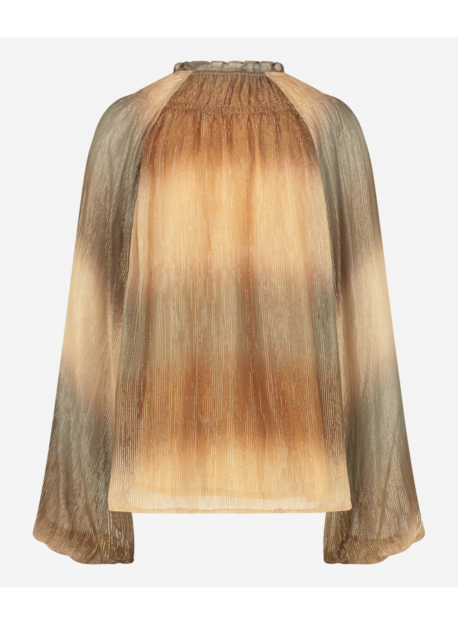 Top TYVA LUREX neutral ombre print