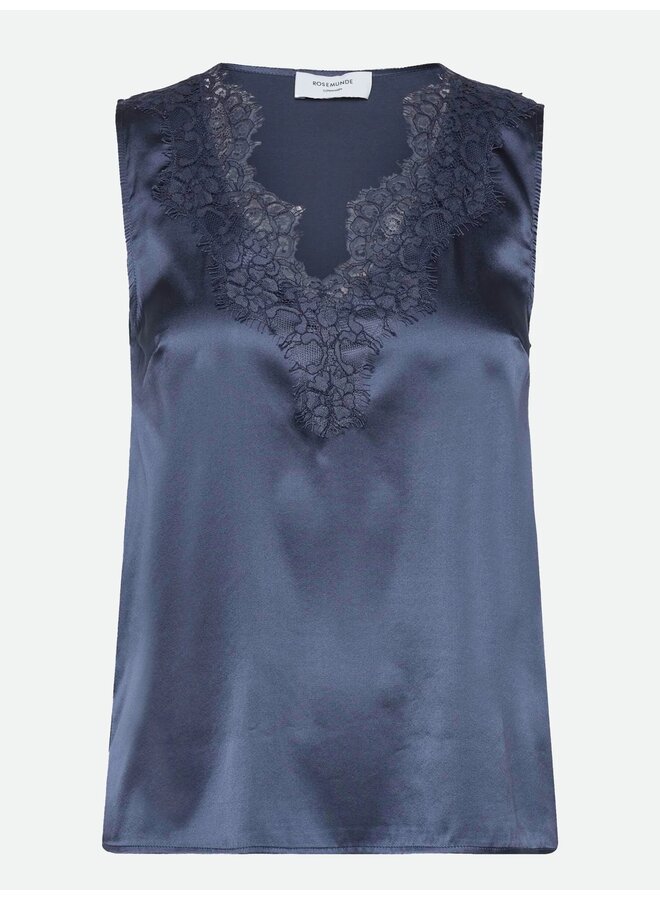 Silk top Jade true navy