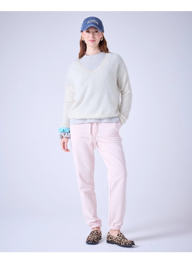 Oversized brushed cashmere sweater SOELI cream