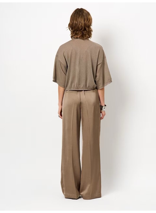 Satin smart pants JULES stone