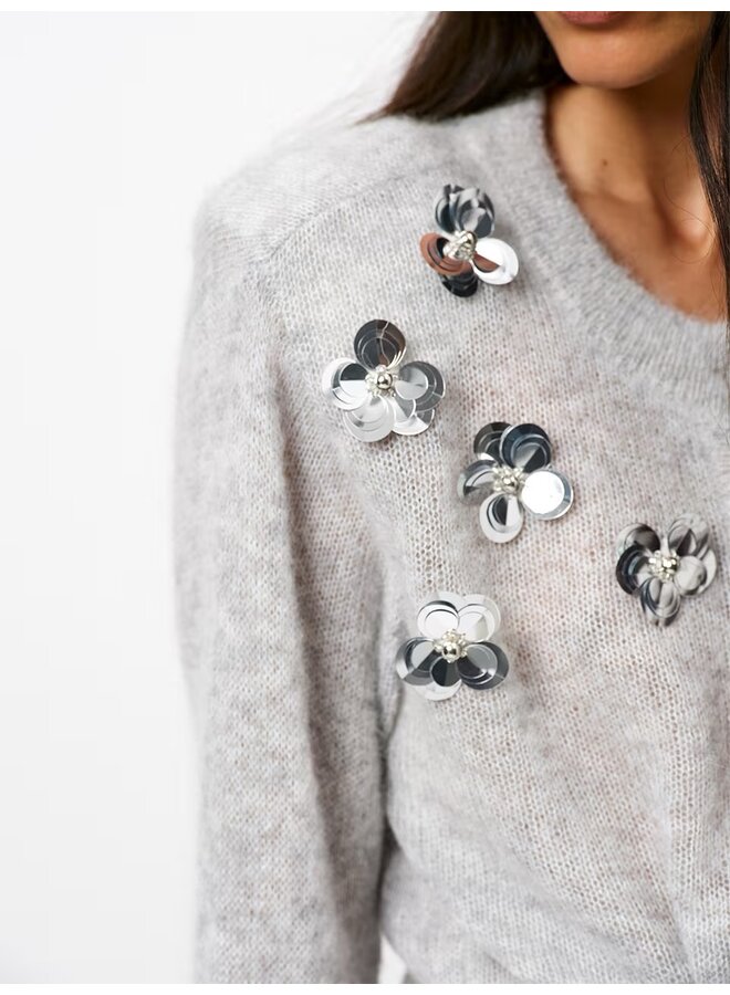 Fawn sequin cardigan Heather grey