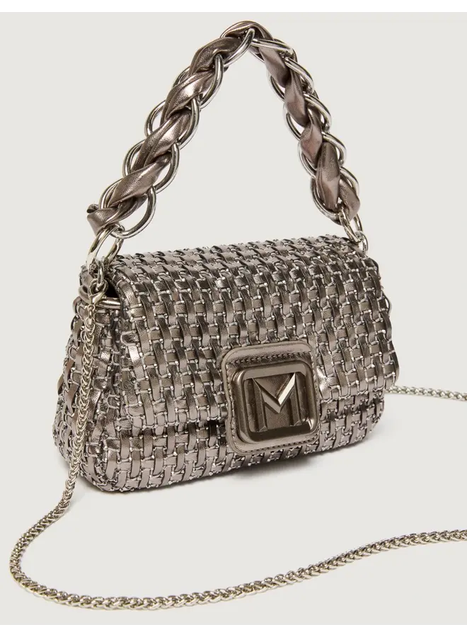 Woven bag LONTRA1 silver