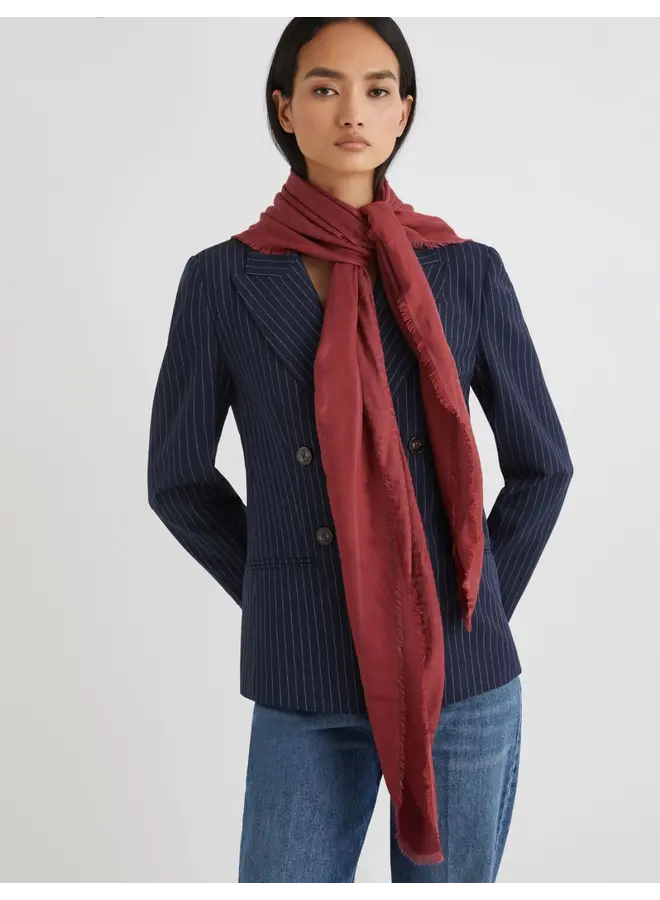 Monogram shawl OSSO red