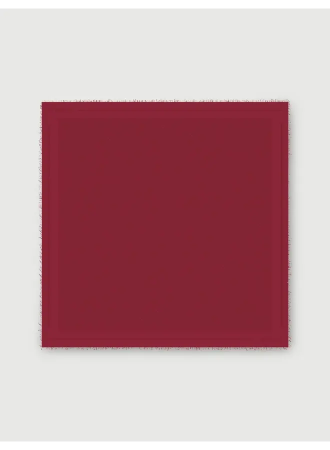 Monogram shawl OSSO red
