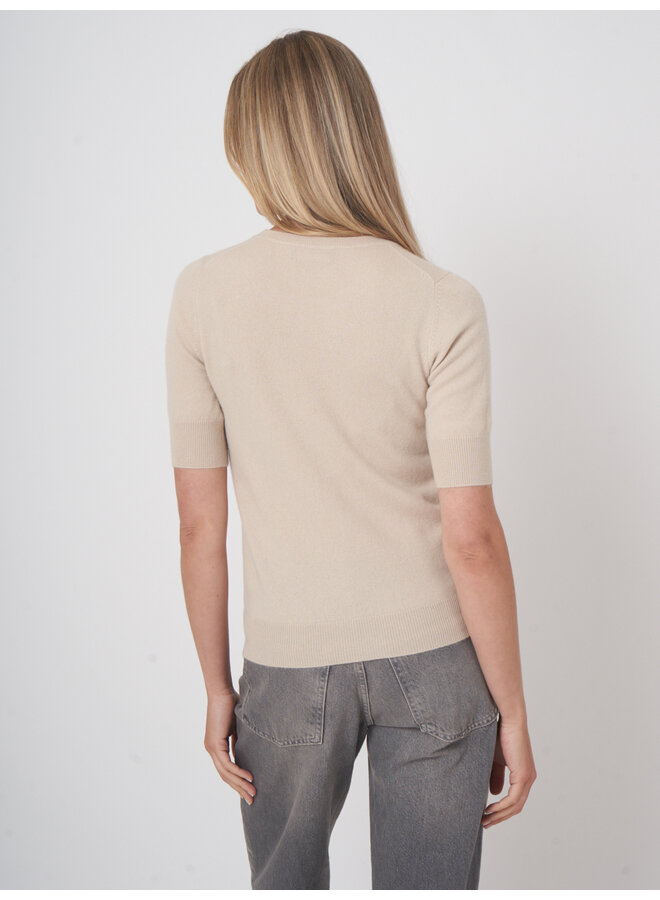 Cashmere top natural