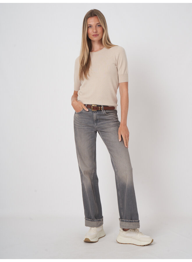 Cashmere top natural