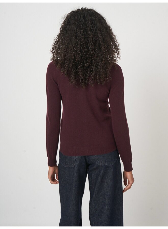 Cashmere cardigan merlot