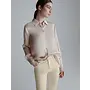 Silk blend satin shirt BUNNY cream