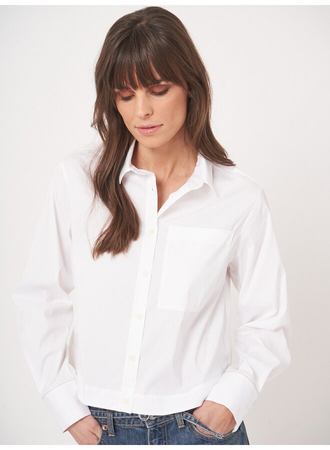Poplin shirt white