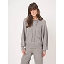 Terry knit hoodie cashmere blend lt grey