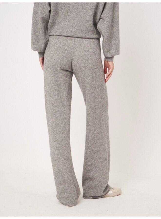 Wide leg Terry knit pants lt grey