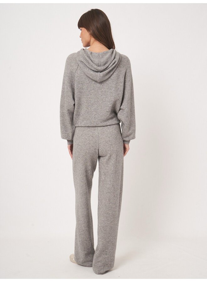 Wide leg Terry knit pants lt grey