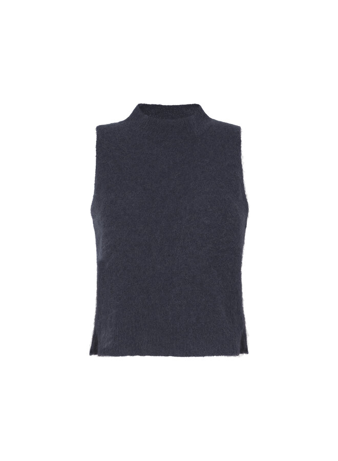 Knit-Vest Blue Black