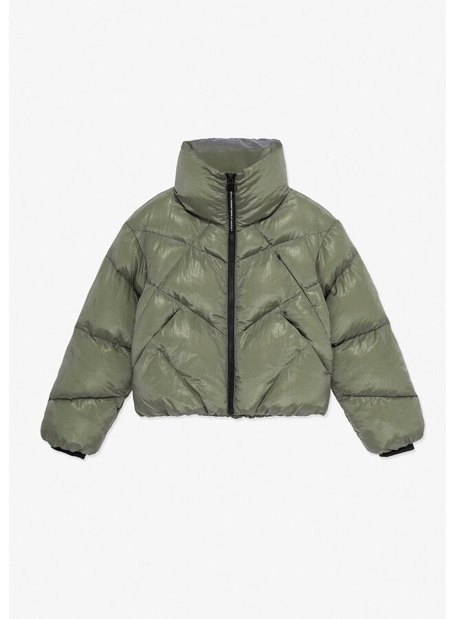 NEBULA Short Puffer Jacket Dark Urban Chic