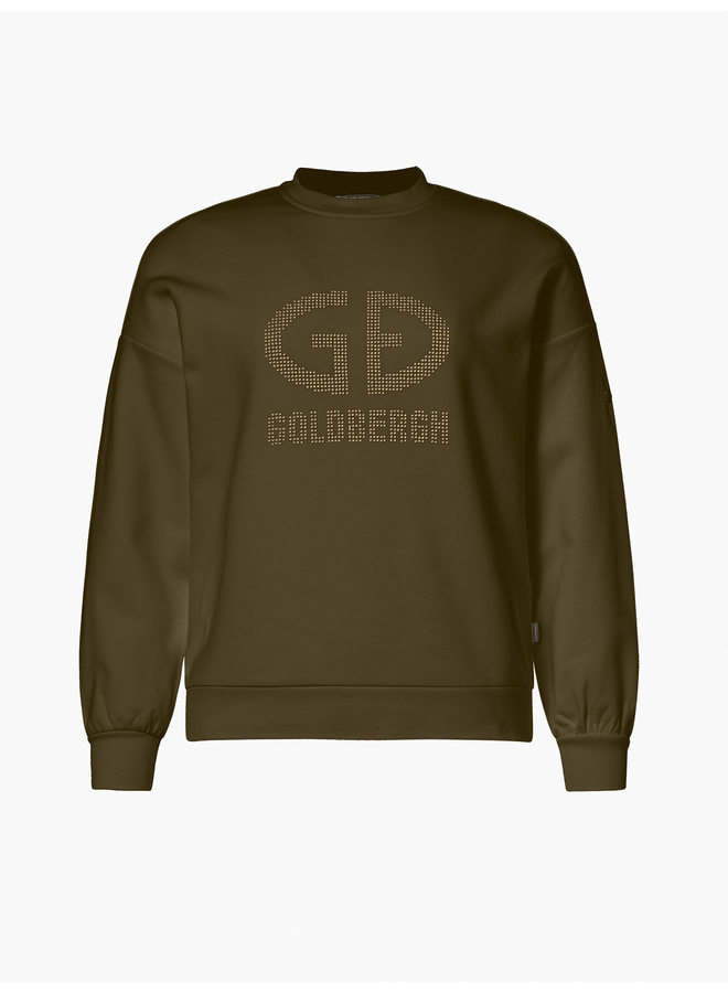 SIZZLE sweater dark olive lurex melange