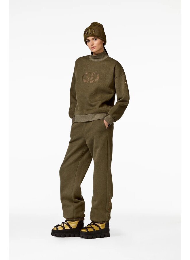 SIZZLE sweater dark olive lurex melange