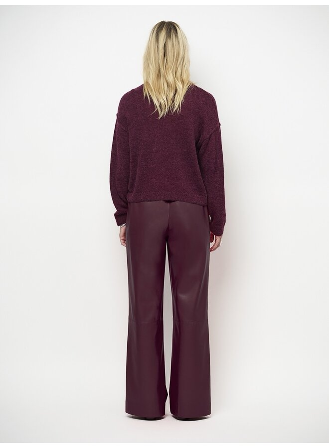 Pants JULES FAUX LEATHER Mulberry red