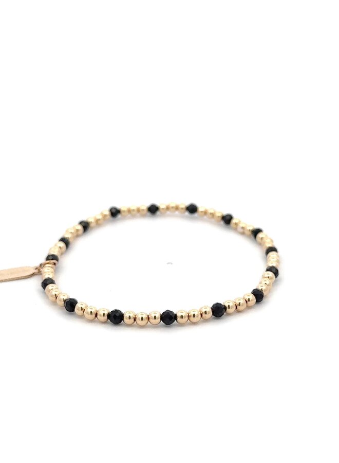 Mix 3 black shiny gold coloured