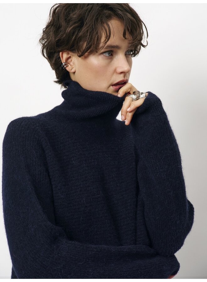Turtle neck sweater YURIA nocturnal blue