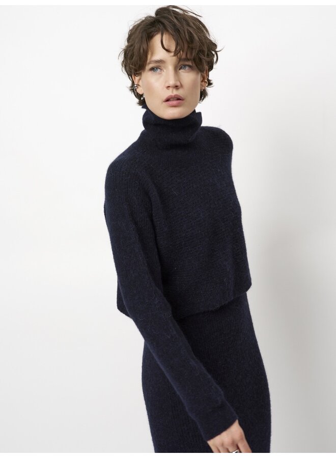 Turtle neck sweater YURIA nocturnal blue