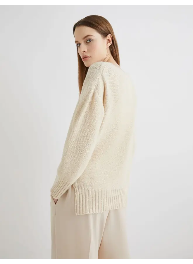 Sweater pailletten ENNIO cream
